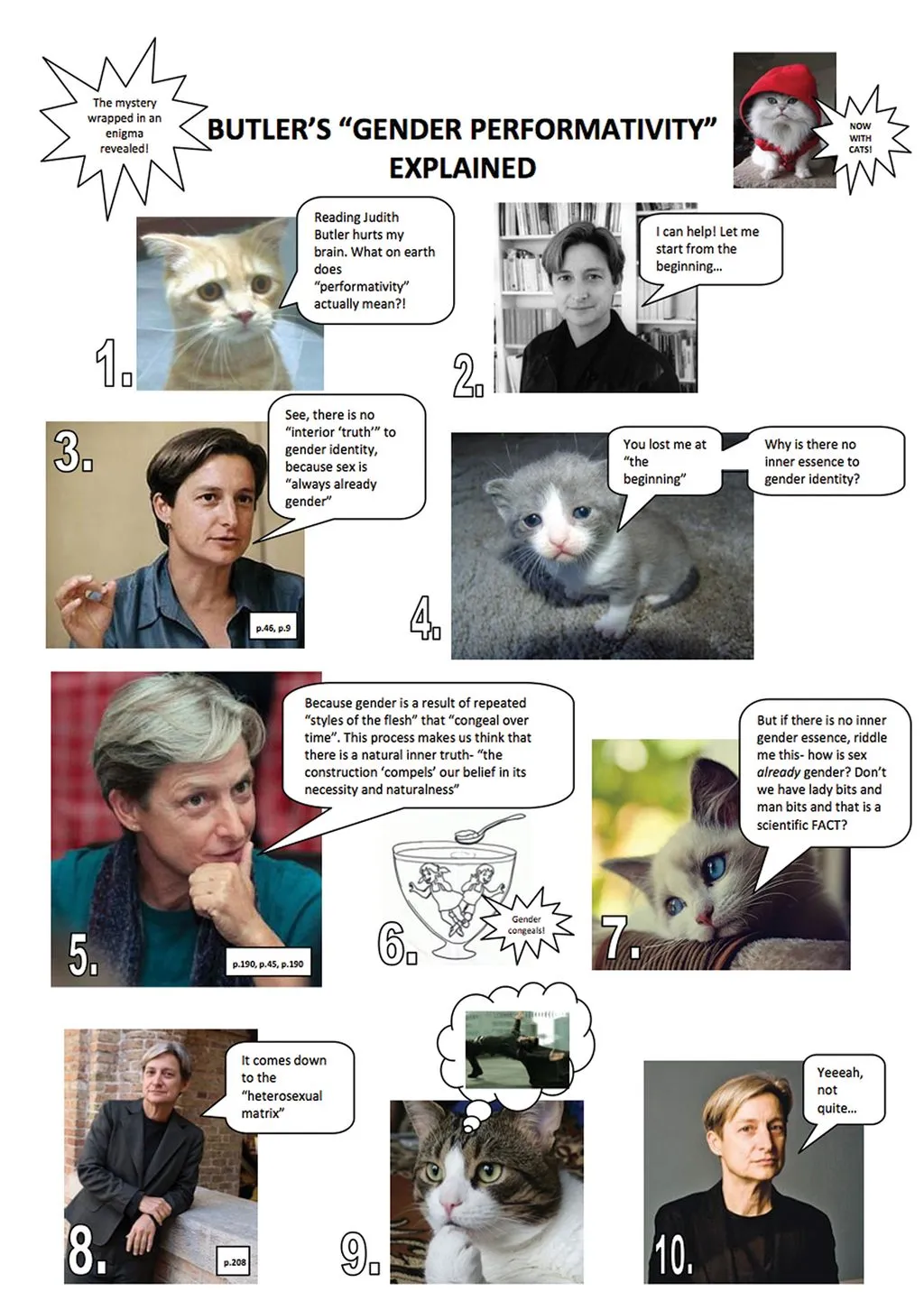 the first part of butler's theory of gender performance explained with cats